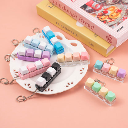Sumgsn 2 Pcs Creamy Keyboard Fidget Toy – 4 Keys Cute Clicker Keyboard Fidget for Adults, Focus and Relaxation