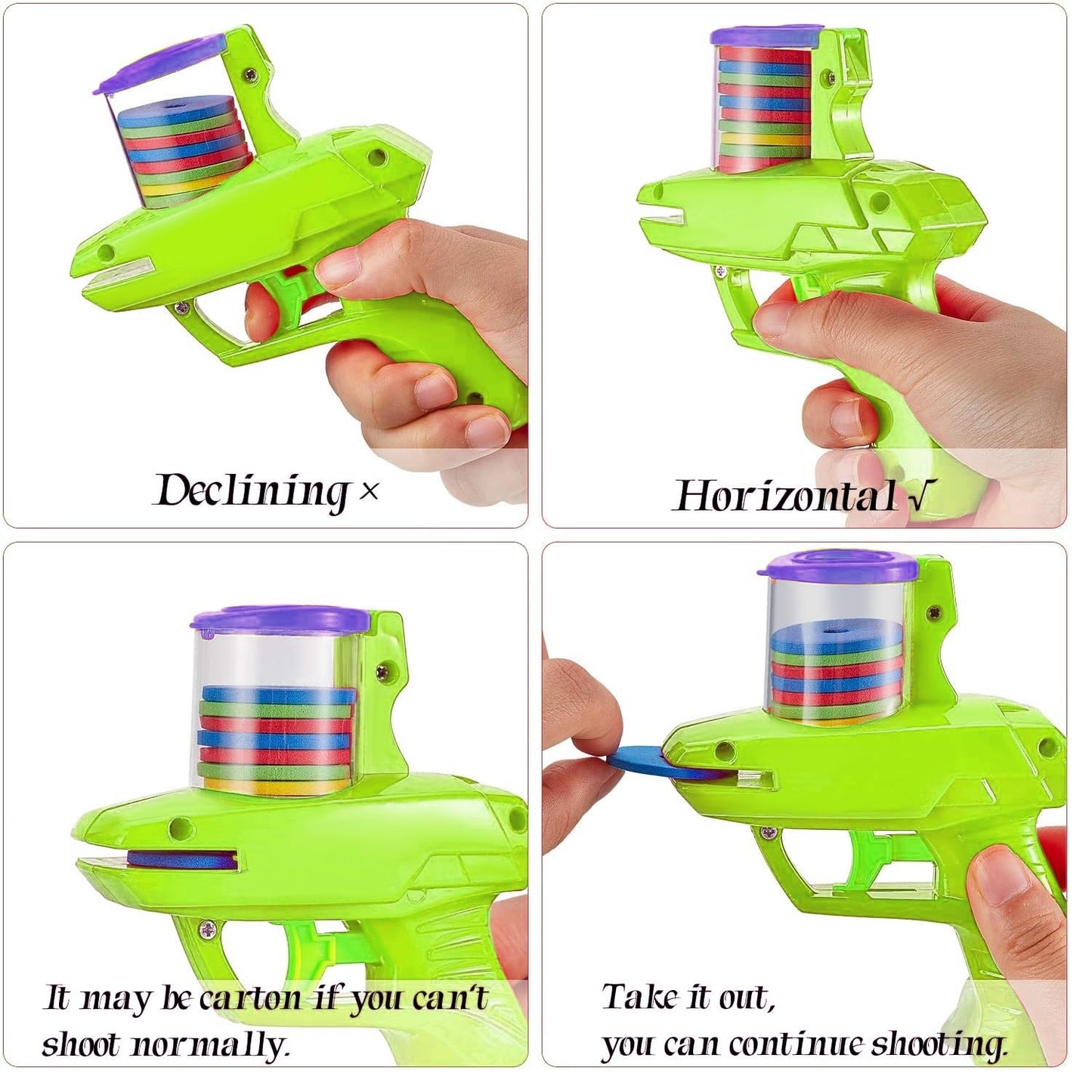 Sumind 2 Pcs Foam Disc Shooter Zip Shot Launcher — Outdoor Fun for Family & Friends
