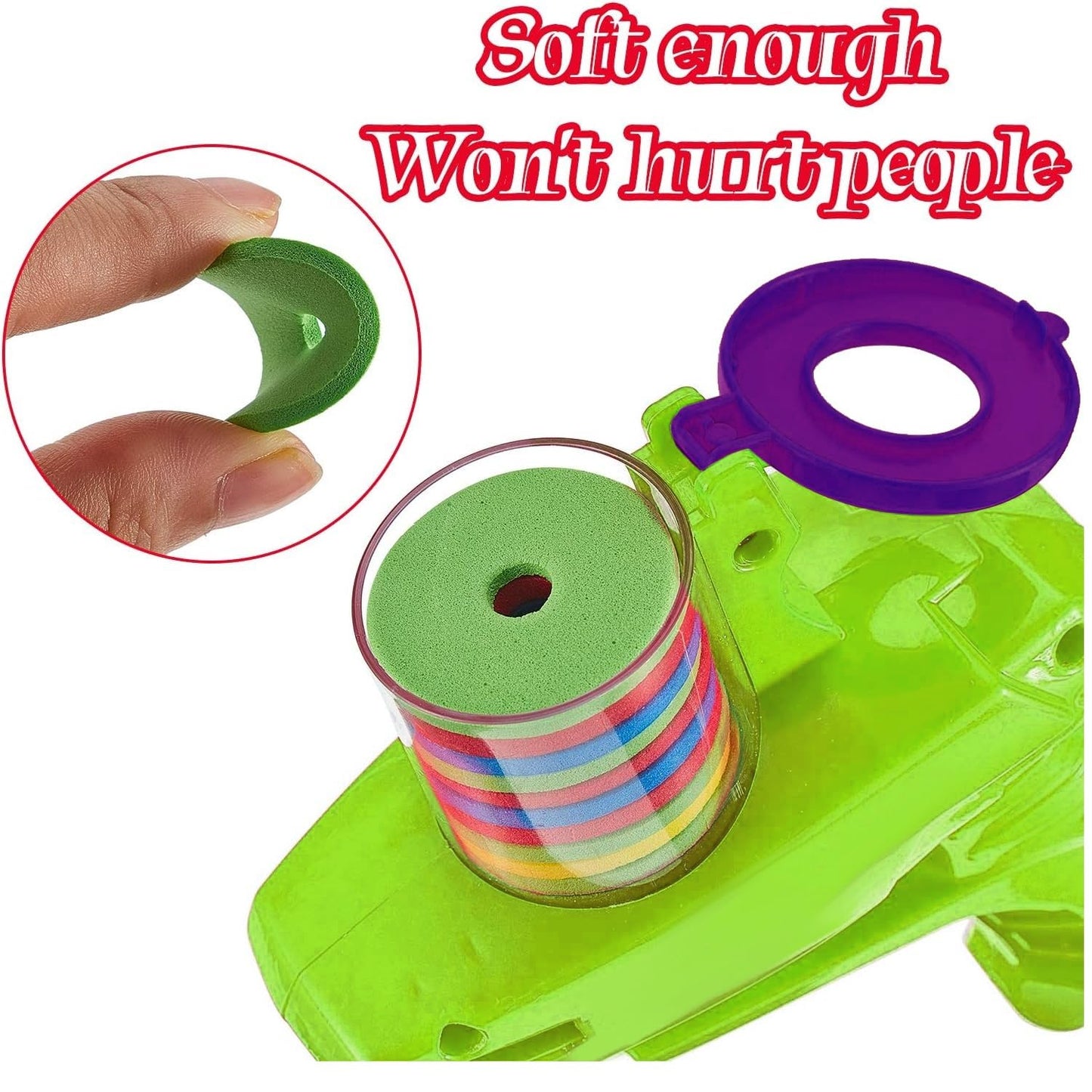 Sumind 2 Pcs Foam Disc Shooter Zip Shot Launcher — Outdoor Fun for Family & Friends