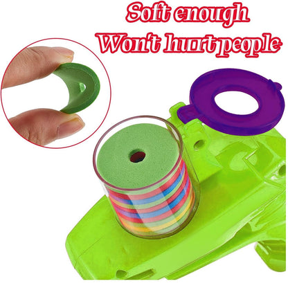 Sumind 2 Pcs Foam Disc Shooter Zip Shot Launcher — Outdoor Fun for Family & Friends