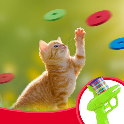 Sumind 2 Pcs Foam Disc Shooter Zip Shot Launcher — Outdoor Fun for Family & Friends