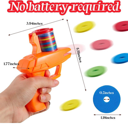 Sumind 2 Pcs Foam Disc Shooter Zip Shot Launcher — Outdoor Fun for Family & Friends