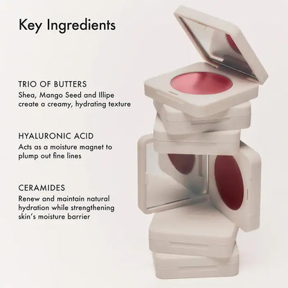 Summer Fridays Blush Butter Balm - Hydrating Cream Blush with Hyaluronic Acid & Ceramides in Soft Strawberry