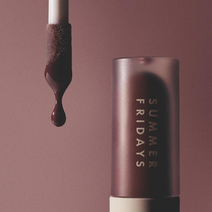Summer Fridays Dream Lip Oil – Hydrating Tinted Lip Gloss Oil in Rosewood Nights (0.15 oz)