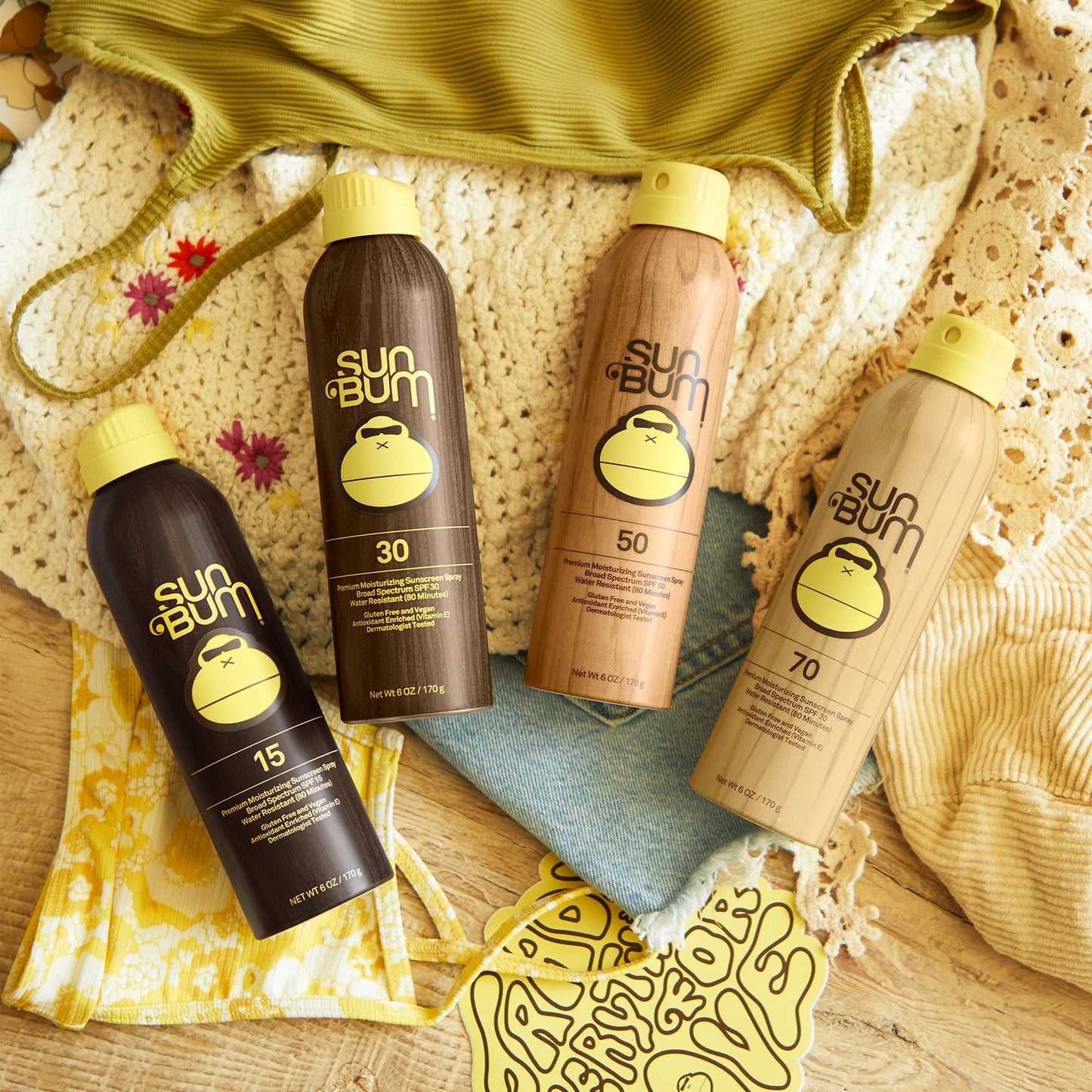 Sun Bum Original Moisturizing Sunscreen Spray SPF 70 – 3 Pack | Vegan & Reef Friendly