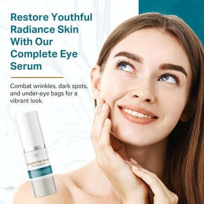 Sun Coast Sciences Complete Eye Serum by Dr. Mark Rosenberg — Wrinkle Reduction, Dark Spot Fading & Under-Eye Bags (Pack of 6)