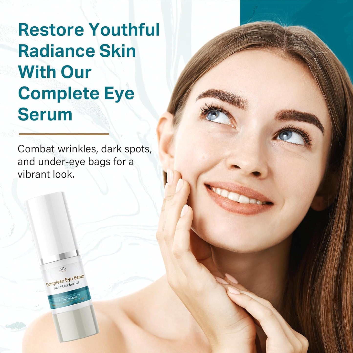 Sun Coast Sciences Complete Eye Serum — Dr. Rosenberg, Pack of 4, Wrinkle Reduction, Age Spots & Under-Eye Bags