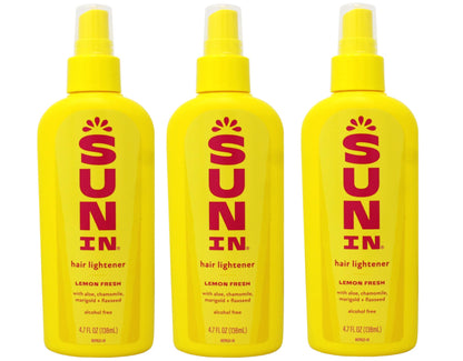 Sun-In Hair Lightener Spray Lemon Fresh 4.7 OZ – Buy Packs and SAVE (Pack of 3)