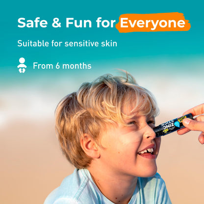 Sun Zapper Zinc Oxide Mineral Sunscreen Stick SPF 50+ | Light Skin Tone – 12g – Made in Australia