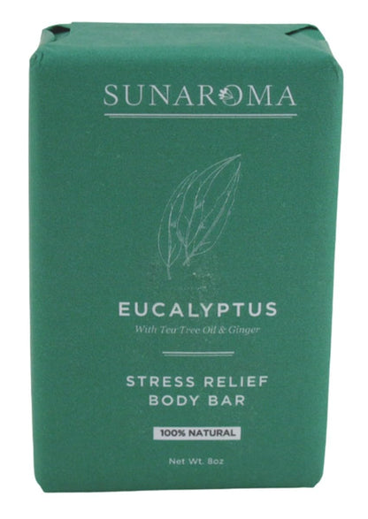 Sunaroma Soap Bar Eucalyptus with Tea Tree + Ginger 8oz – 2 Pack