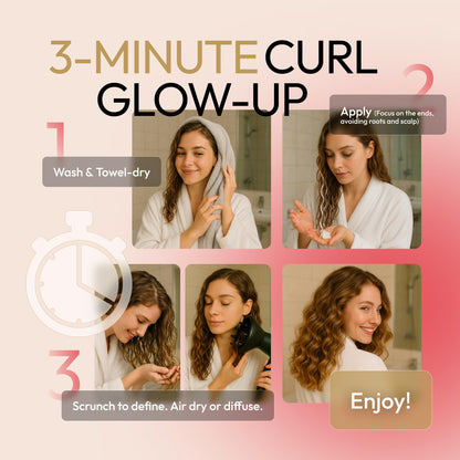 SUNATORIA Curl Cream – Lightweight Leave-In Definer for Curly & Wavy Hair