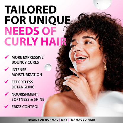 SUNATORIA Curly Hair Mask – Deep Conditioning with Argan & Keratin (8.5 fl oz) for Dry, Damaged, Wavy & Frizzy Hair