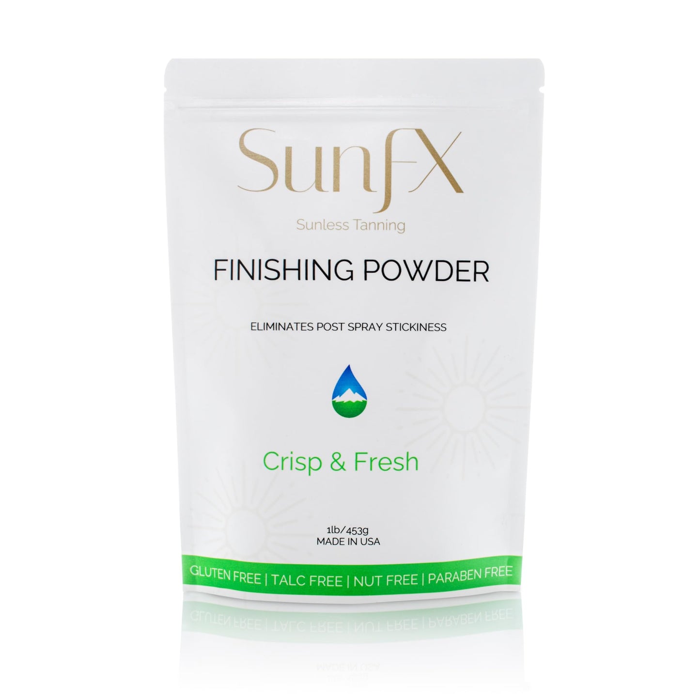 SunFX Post Spray Tan Finishing Powder — Talc Free, Translucent Bronzer Setting Powder, 1lb
