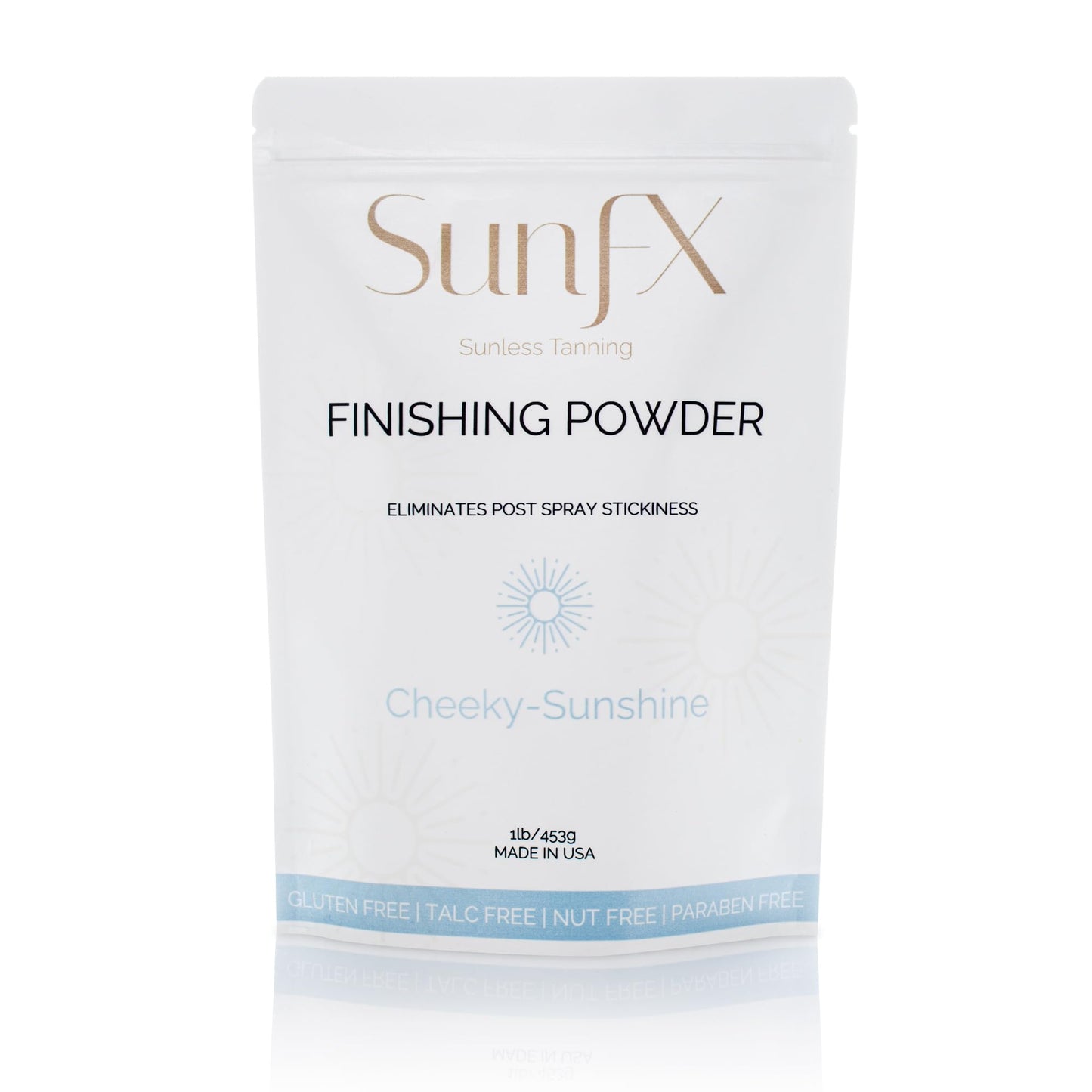 SunFX Post Spray Tan Finishing Powder – Talc-Free, Shimmer Setting Powder (1 lb) | Cheeky-Sunshine