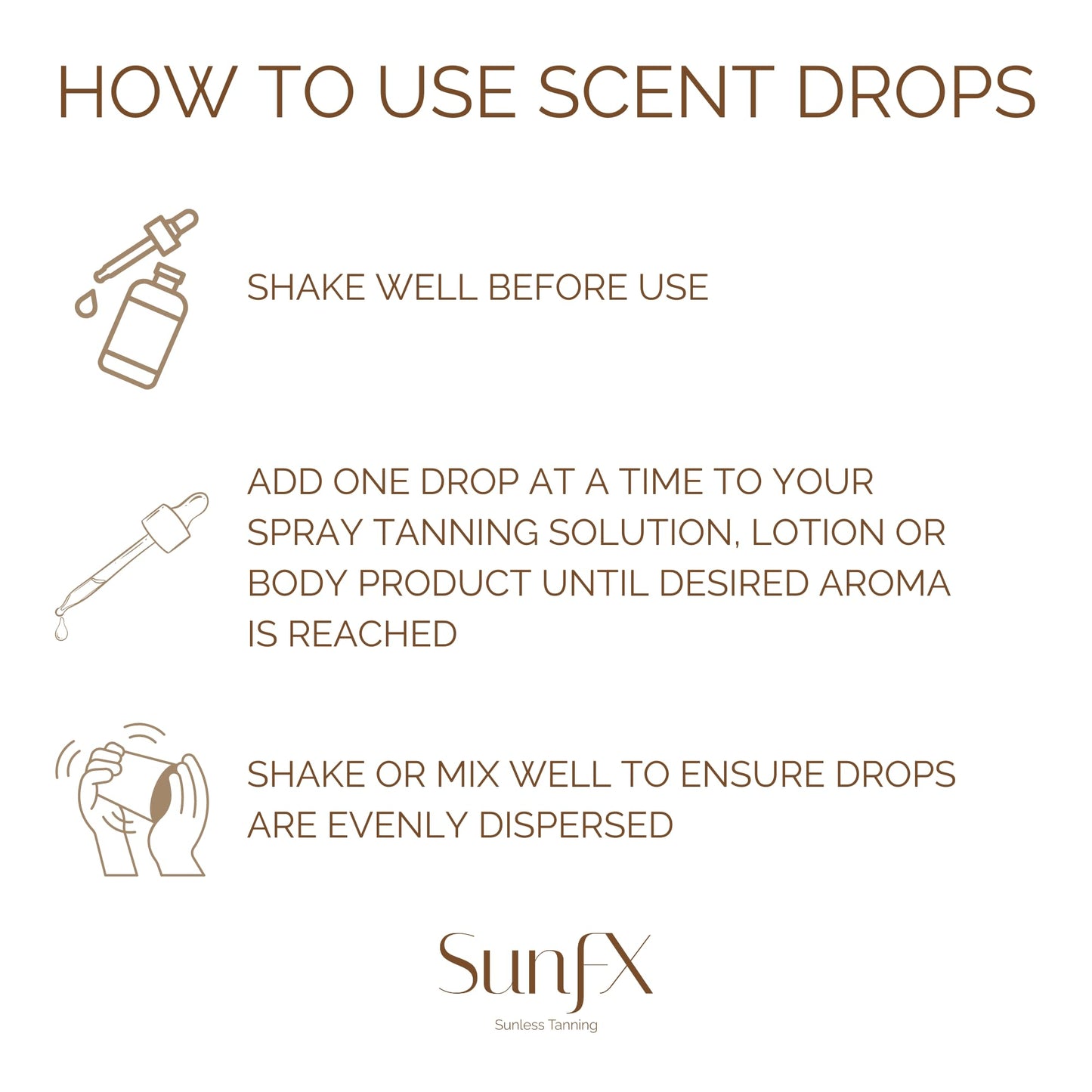 SunFX Scent Drops | Premium Sunless Tanning Additive for Spray Tanning - 1oz Crisp & Fresh