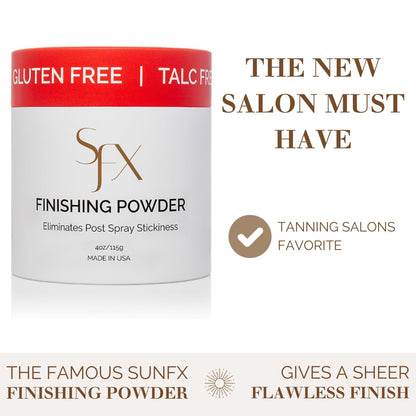 SunFX Post Spray Tan Finishing Powder – Talc-Free Setting Powder with Tropical Burst, 4 oz