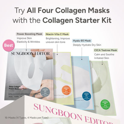 SUNGBOON EDITOR Deep Collagen STARTER KIT — Real Collagen 2,160,000ppb, Glass Skin & Hydration