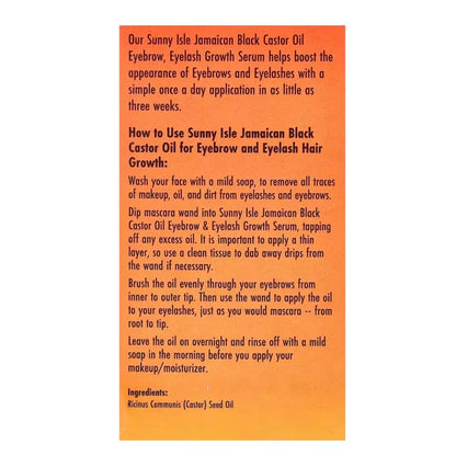 Sunny Isle Jamaican Black Castor Oil Eyelash & Eyebrow Growth Serum (Pack of 2)