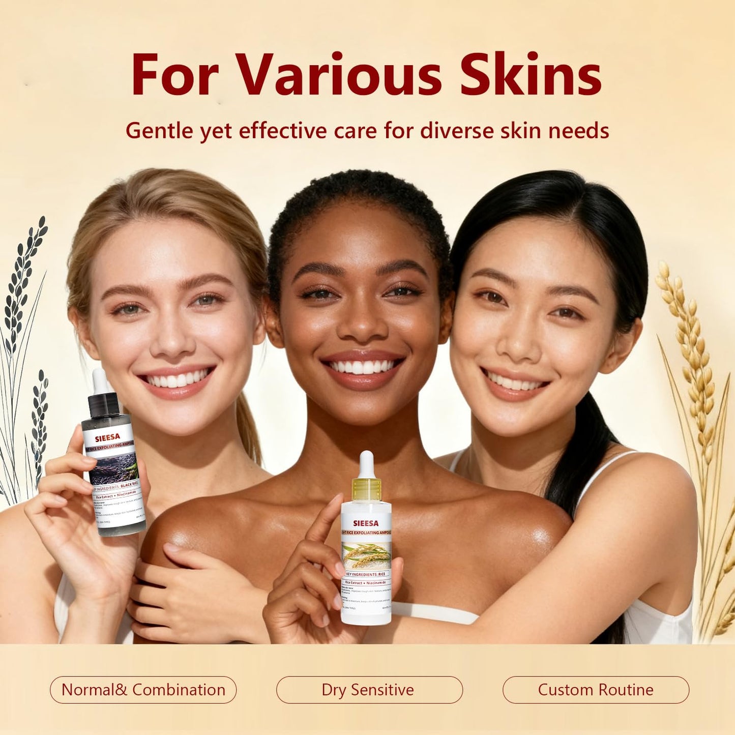 Sunohyesla Rice Peel Shot Glow Duo – White & Black Rice Exfoliant for Gentle Pore Cleansing