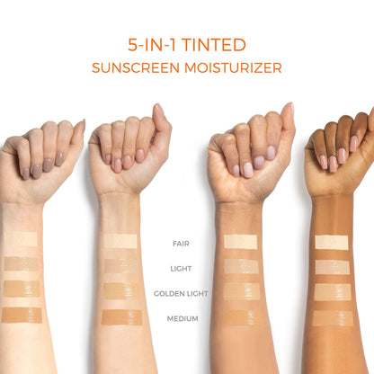 Suntegrity Tinted 5 in 1 Mineral Sunscreen SPF 30 for Face (2 oz) – Medium | Clean, Reef Safe, Vegan BB Cream Moisturizer