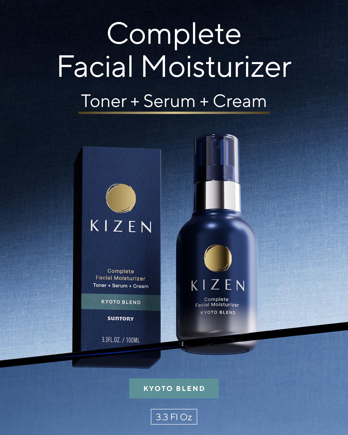 SUNTORY WELLNESS All-in-One Face Moisturizer for Men – Kyoto Blend with Oak Extract