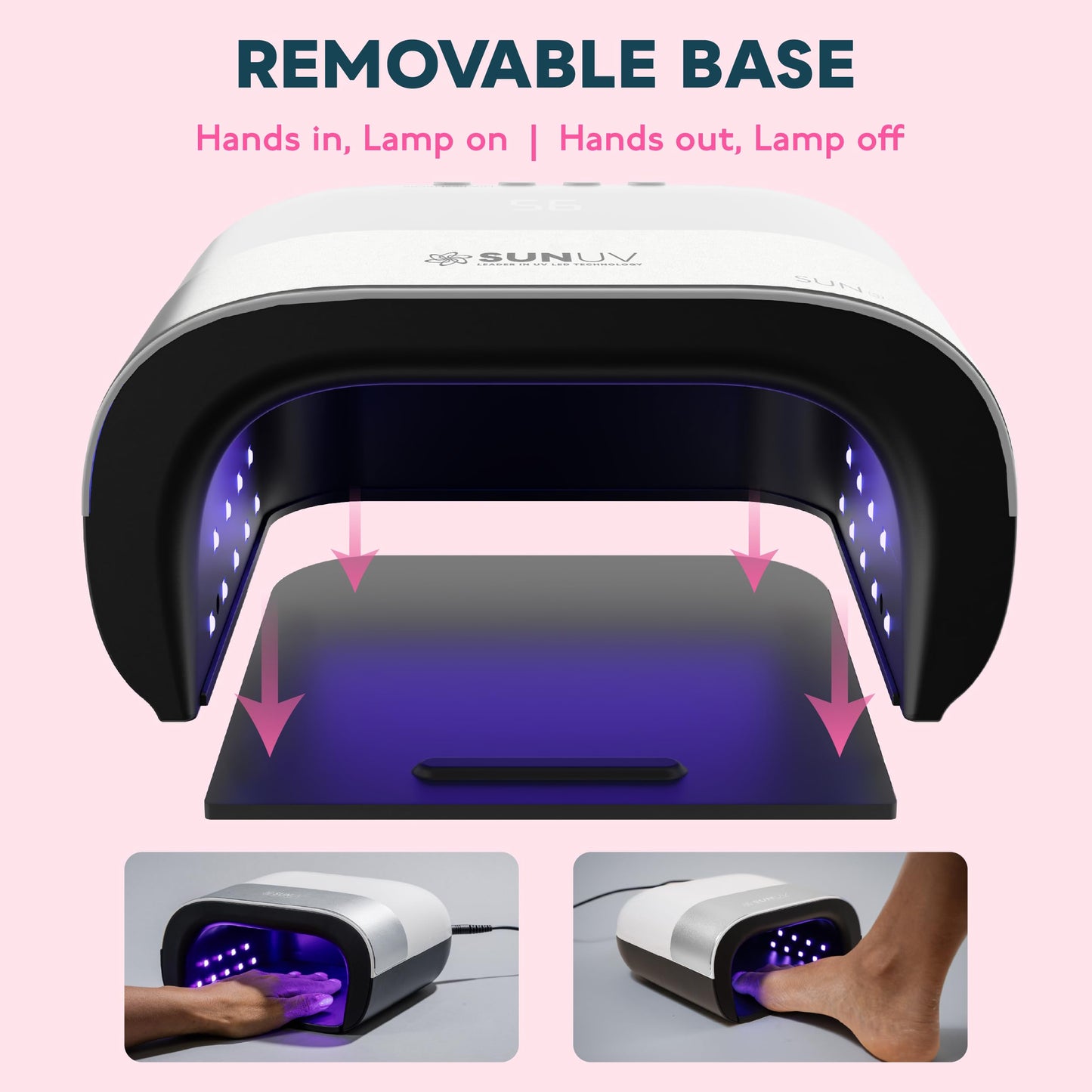 SUNUV SUN3 Professional UV Nail Lamp – 39 LEDs, Dual-Wavelength 365/405nm, 4-Timer & Auto Sensor