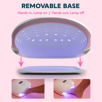 SUNUV SUN4S Pink LED UV Nail Light – 4 Timer Settings, LCD Display, Removable Base