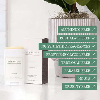 Underarmed Unscented Aluminum-Free Deodorant by Super Natural Goods | Coconut, Raw Honey & Mineral Salt