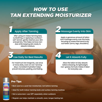 Super Sunnies Tan Extender Moisturizer Lotion - Indoor & Sunless Tanning, 8 oz