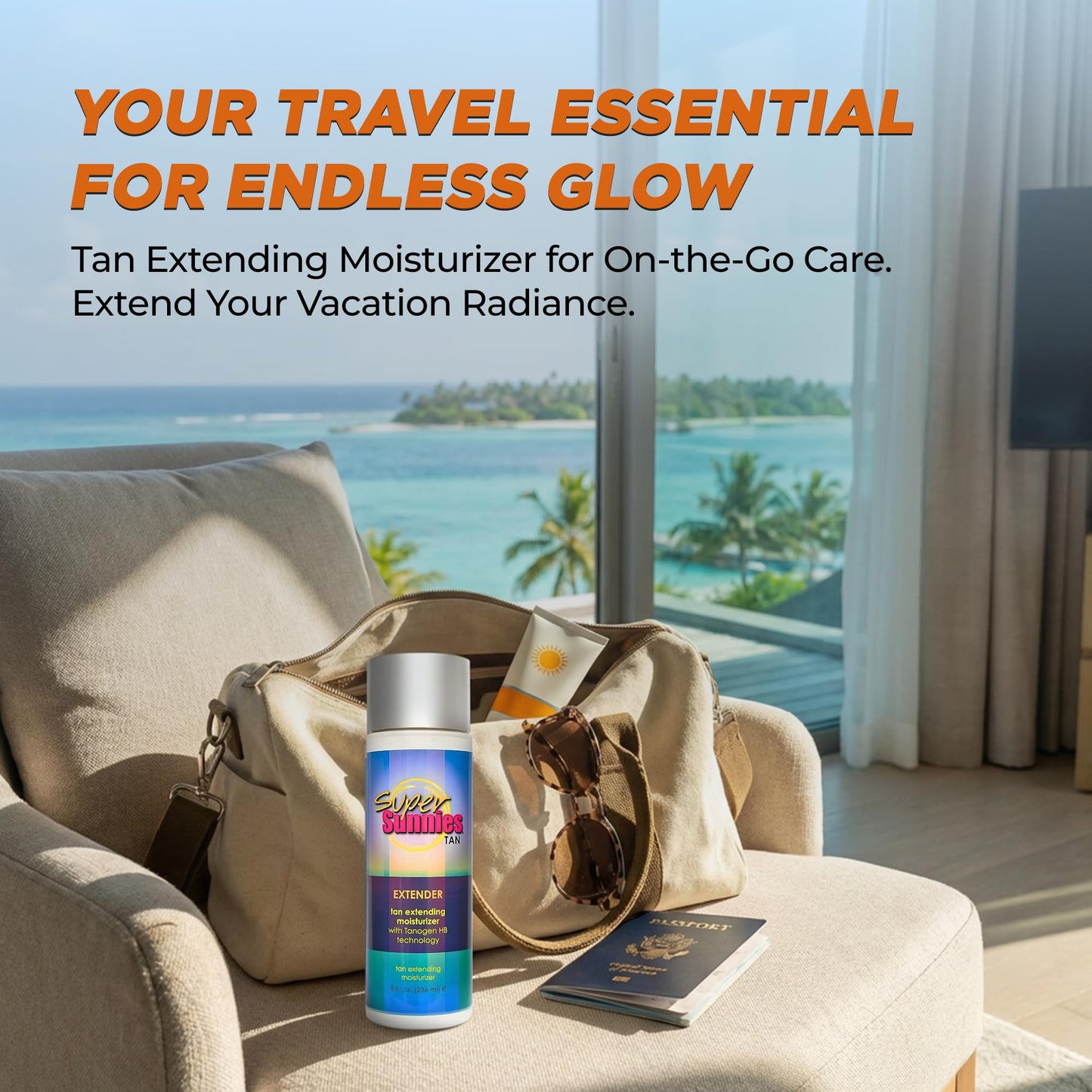 Super Sunnies Tan Extender Moisturizer Lotion - Indoor & Sunless Tanning, 8 oz