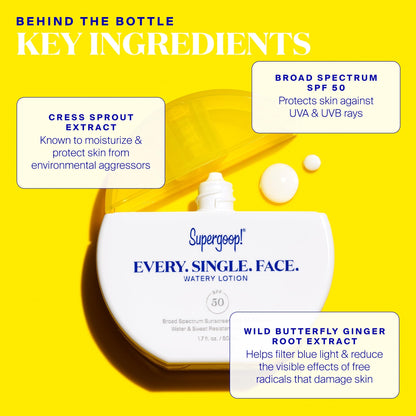 Supergoop! Every. Single. Face. Watery Lotion SPF 50 PA++++ — 2-pack