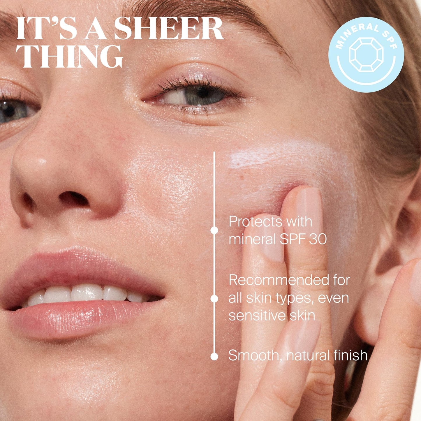 Supergoop! Mineral Sheerscreen SPF 30 PA+++ – Mineral Sunscreen & Primer, Satin Finish