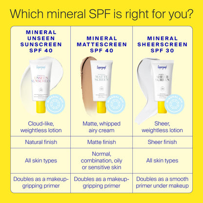 Supergoop! Mineral Sheerscreen SPF 30 PA+++ – Mineral Sunscreen & Primer, Satin Finish