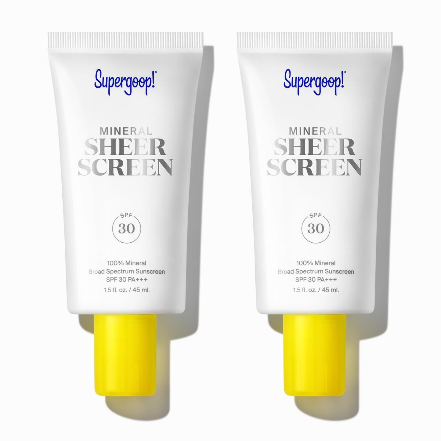 Supergoop! Mineral Sheerscreen SPF 30 PA+++ – Pack of 2, Mineral Sunscreen + Primer, Satin Finish