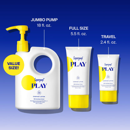 Supergoop! PLAY Everyday Lotion SPF 50 – Broad Spectrum Sunscreen for Face & Body