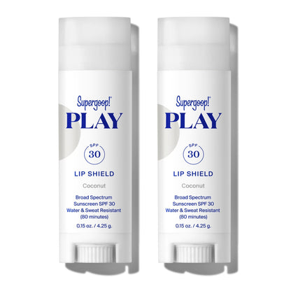 Supergoop! PLAY Lip Shield SPF 30 – Pack of 2 | Hydrating Lip Balm with Broad Spectrum UV Protection