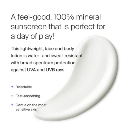 Supergoop! PLAY Mineral Lotion SPF 50 | 1 fl oz x 2 | Face & Body, Fast-Absorbing, Water-Resistant