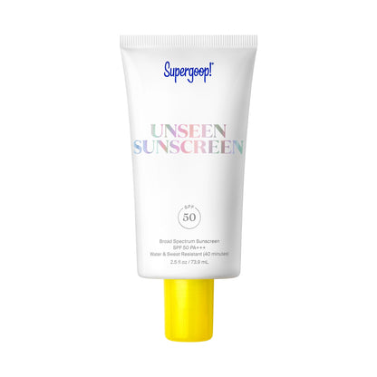 Supergoop! Unseen Sunscreen SPF 50 – Invisible Primer & Face SPF, 2.5 fl oz
