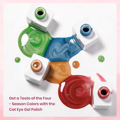 SUPWEE 24 Colors Cat Eye Gel Nail Polish Set — Magnetic Cat Eye Gels for DIY Home Manicure