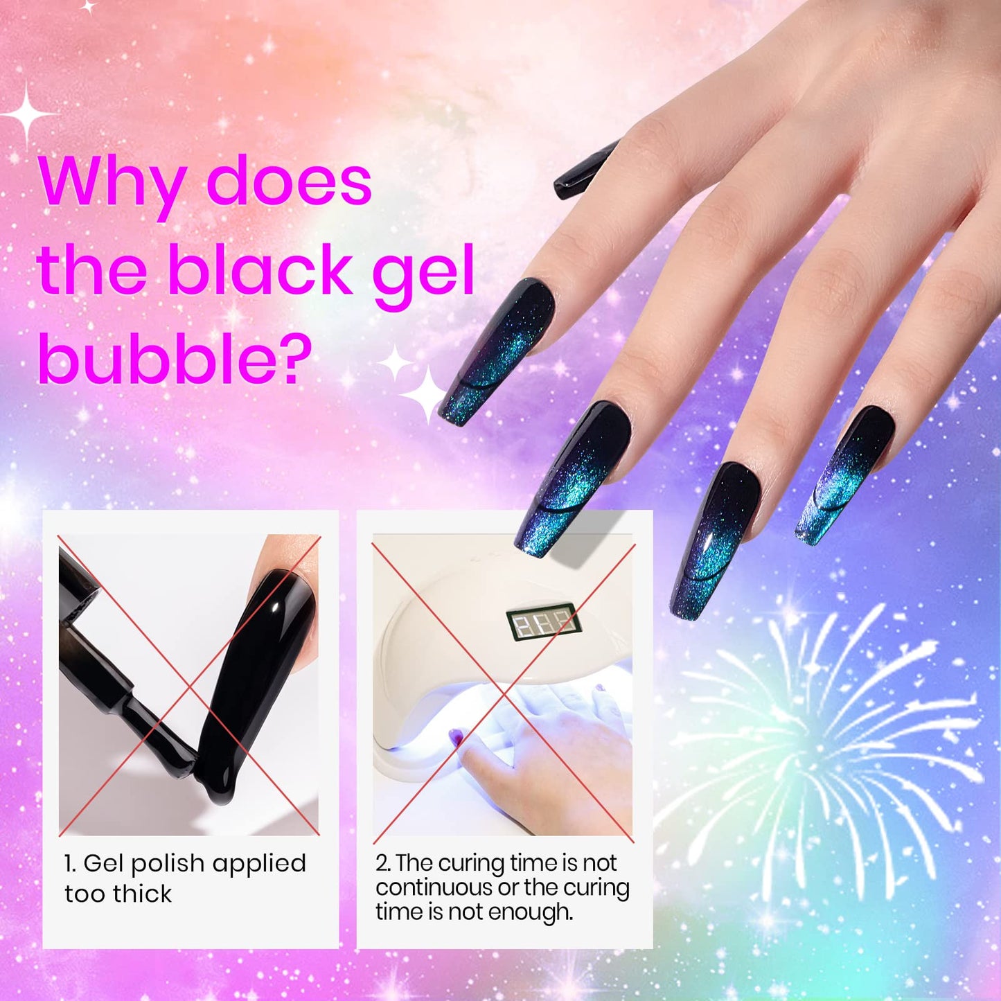 SUPWEE Cat Eye Gel Polish with Magnet – 12-Color Galaxy 9D Cateye Kit, 7ml, Soak Off UV/LED