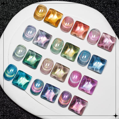 SUPWEE Cat Eye Gel Polish Kit — 12 Magnetic Colors with Stick for Galaxy Cat Eye Nails