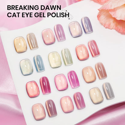 SUPWEE Cat Eye Gel Nail Polish Set – 12 Magnetic Colors with Holographic Glitter | DIY Home Manicure