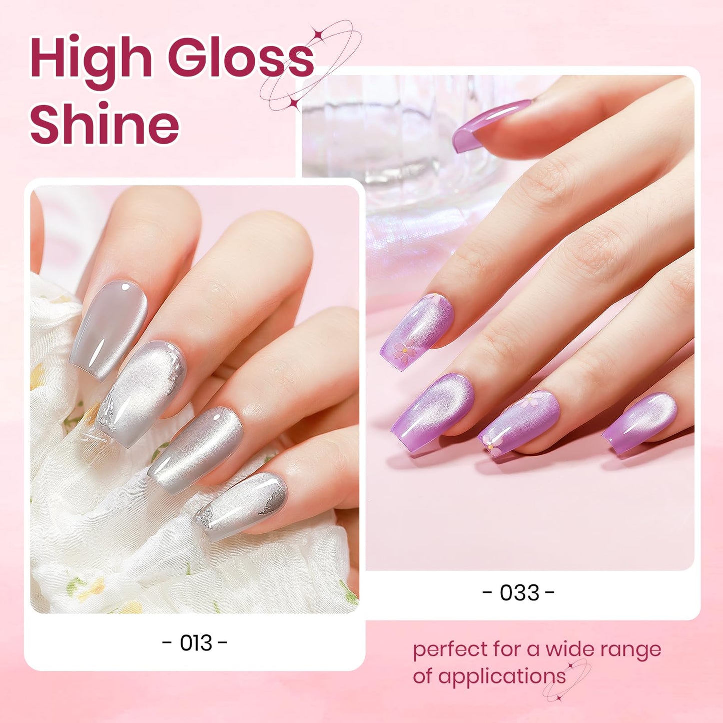 SUPWEE 24 Colors Cat Eye Gel Nail Polish Set — Magnetic Cat Eye Gels for DIY Home Manicure