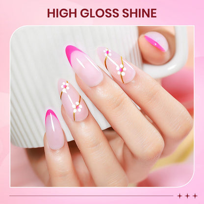 SUPWEE Hot Pink Nail Polish Set – Quick-Dry, High-Gloss Neon Pink Collection for Spring & Summer