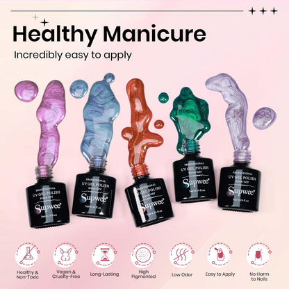 SUPWEE Cat Eye Gel Nail Polish Set – 12 Colors + Magnetic Stick, Galaxy Effect