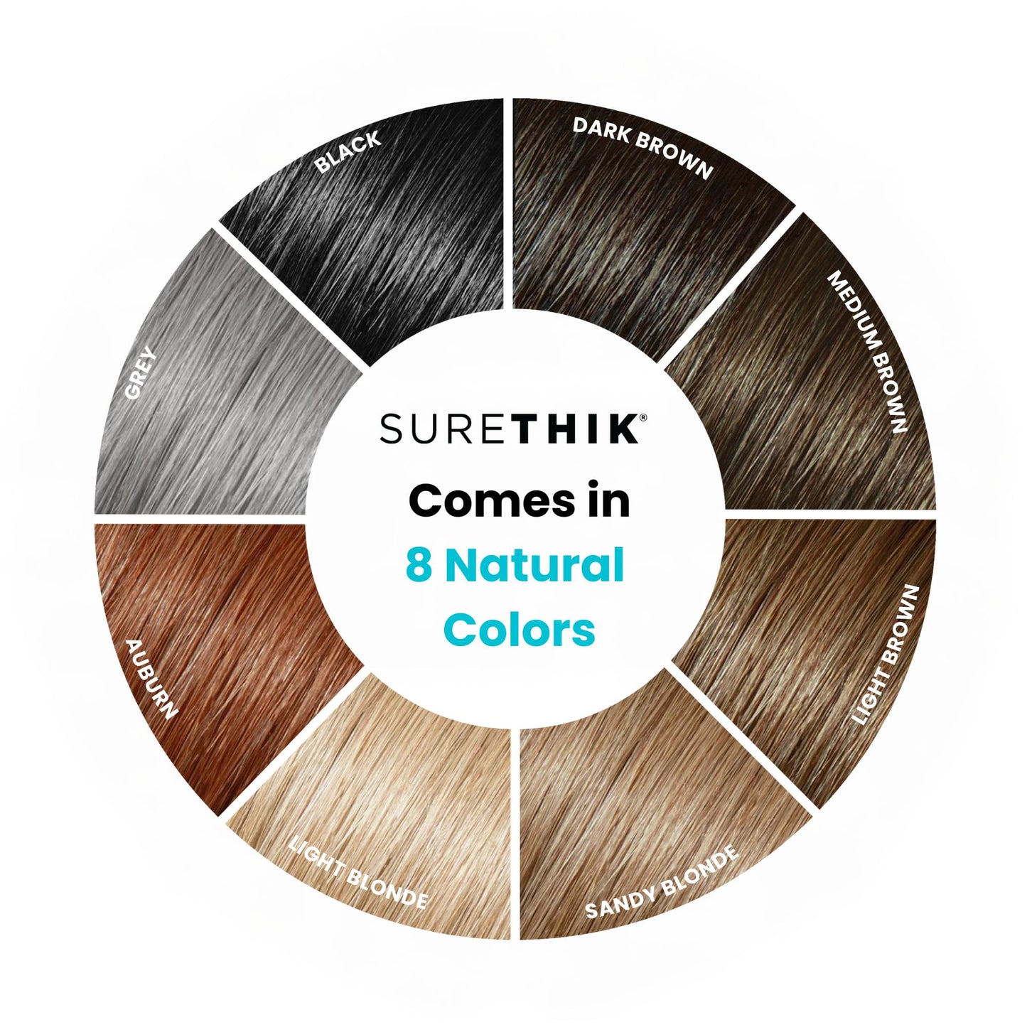 SURETHIK Hair Fibers 30g Light Brown — Instant Natural Coverage