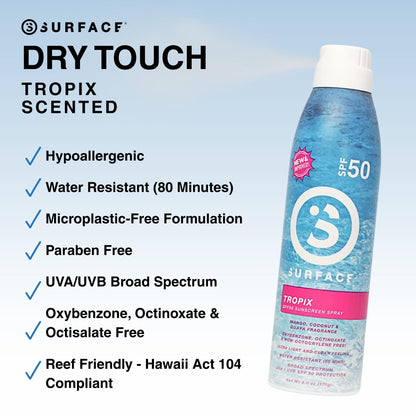 Surface Sun Systems SPF 50 Spray – Lightweight, Reef-Safe 6oz