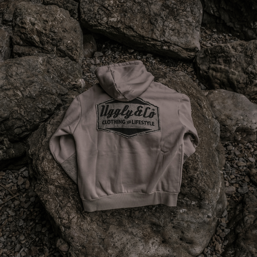 Beige Surf Diamond Hoodie
