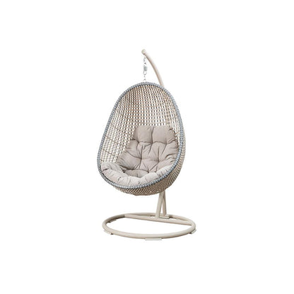 Sutton Garden Rattan Hanging Egg Chair with Stand, Indoor/ Outdoor Furniture