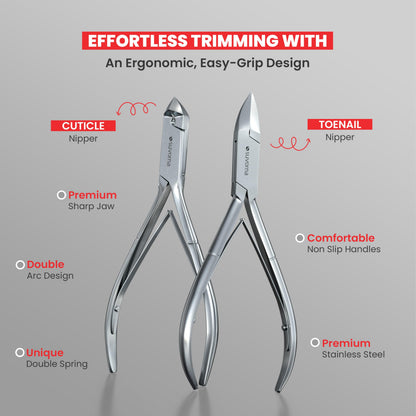 Suvorna 8-in-1 Manicure Pedicure Set | Japanese Stainless Steel, Travel Case